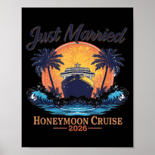 Affiche Croisière de lune de miel mariée 2026 Voyage de no