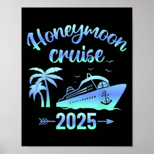 Affiche Croisière de lune de miel Tout juste mariés 2025 C