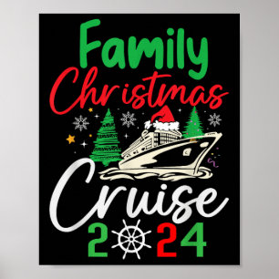 Affiche Croisière de Noël en famille 2024 Bateau de Joyeux