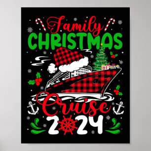 Affiche Croisière de Noël en famille 2024 Plaid Cute Squad