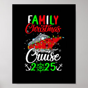 Affiche Croisière de Noël en famille 2025 Équipe Xmas Drôl