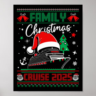 Affiche Croisière de Noël en famille assortie 2025 Noël dé