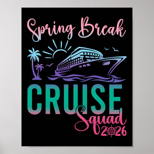 Affiche Croisière de Spring Break Squad 2026 Vacances de F (Devant)