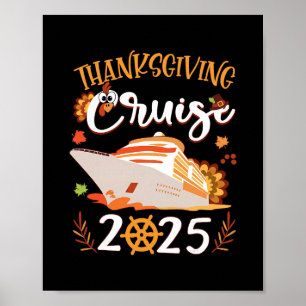 Affiche Croisière de Thanksgiving 2025 Dinde drôle laisse
