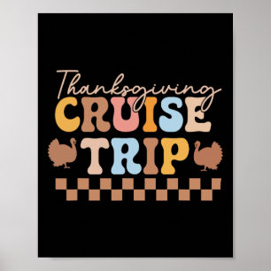 Affiche Croisière de Thanksgiving Tee de Thanksgiving asso