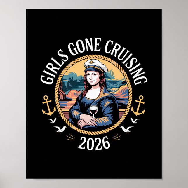 Affiche Croisière de vacances Mona Lisa Filles en croisièr (Devant)