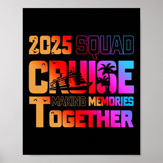 Affiche Croisière d'équipe 2025 Créer des souvenirs ensemb (Devant)