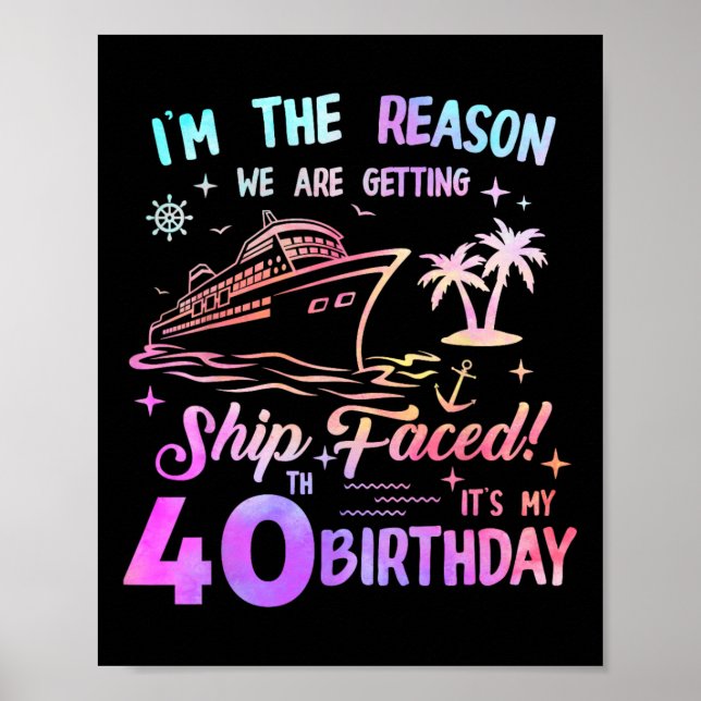 Affiche Croisière des 40 ans du navire (Devant)