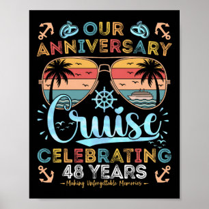 Affiche Croisière du 48e anniversaire célébrant 48 ans pou