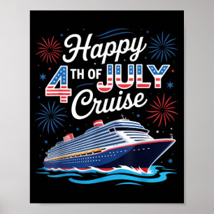 Affiche Croisière du 4 juillet Patriotique Famille Assorti