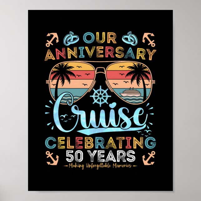 Affiche Croisière du 50e anniversaire célébrant 50 ans de  (Devant)