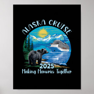 Affiche Croisière en Alaska 2025 Famille Amis Correspondan