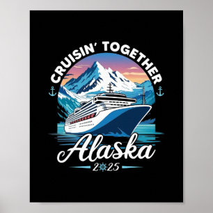 Affiche Croisière en Alaska 2025 Famille Amis Groupe Alask