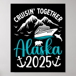 Affiche Croisière en Alaska 2025 Famille Amis Voyage Vacan