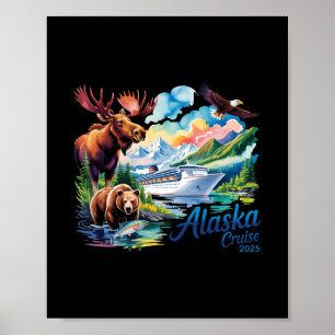 Affiche Croisière en Alaska 2025 famille et amis appariés