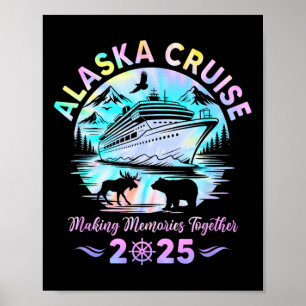 Affiche Croisière en Alaska 2025 Groupe de famille et d'am