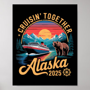 Affiche Croisière en Alaska 2025 pour la famille, les amis