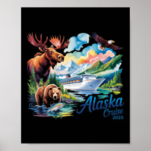 Affiche Croisière en Alaska 2025 pour la famille, les amis