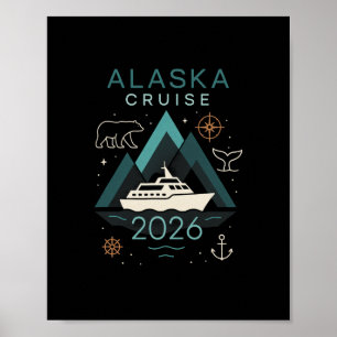 Affiche Croisière en Alaska 2026 - Voyage de vacances en f