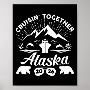 Affiche Croisière en Alaska 2026 Voyage familial d'été M