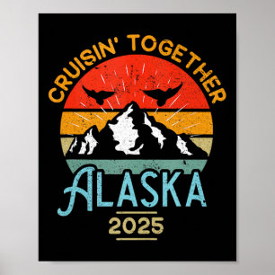 Affiche Croisière en Alaska ensemble 2025 Voyage de croisi