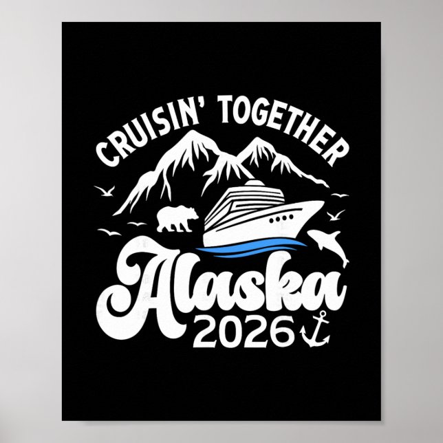Affiche Croisière en Alaska ensemble 2026 Voyage de croisi (Devant)