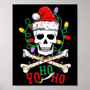 Affiche Croisière en bateau pirate Yo S Ho Xmas Crâne Os c