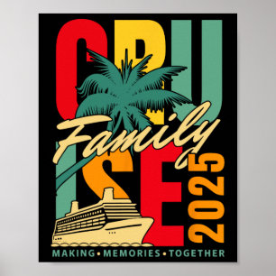 Affiche Croisière en famille 2025 Bateau de croisière Vaca