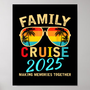 Affiche Croisière en famille 2025 Plage assortie Vacances