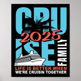 Affiche Croisière en famille 2025 Tenue assortie mignonne