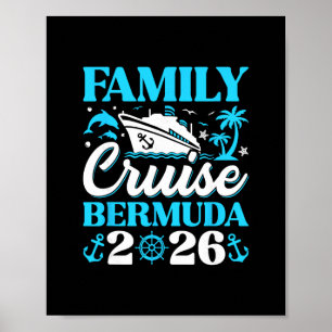 Affiche Croisière en famille 2026 aux Bermudes tenue coord