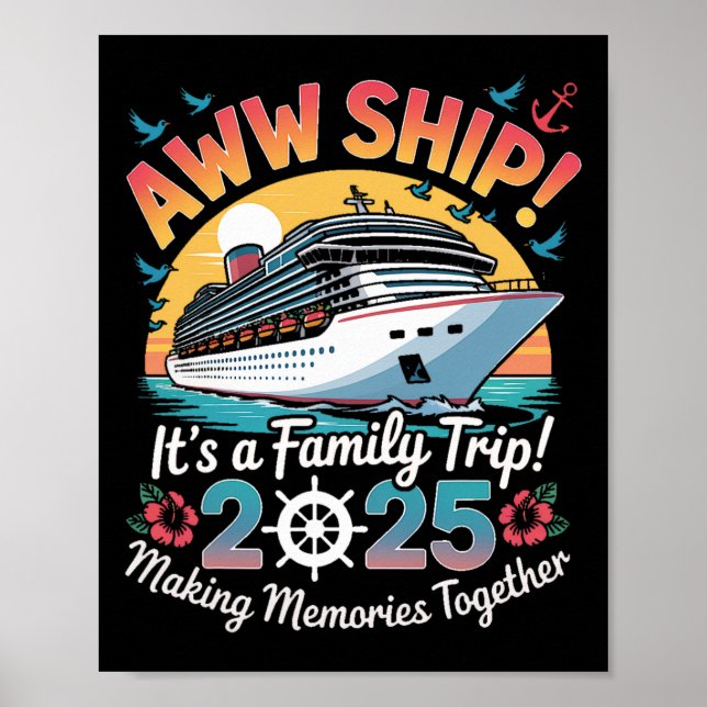 Affiche Croisière en famille Aww Ship 2025 Voyage de vacan (Devant)