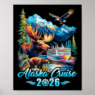 Affiche Croisière ensemble Alaska 2026 Bateau de croisière