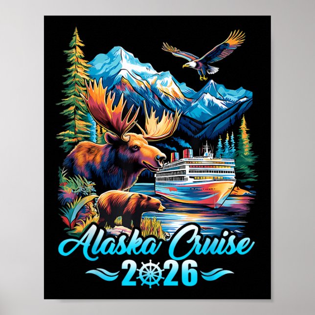Affiche Croisière ensemble Alaska 2026 Bateau de croisière (Devant)