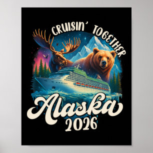 Affiche Croisière ensemble Alaska 2026 Famille Ami Alaska