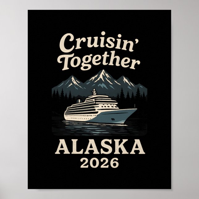 Affiche Croisière ensemble Alaska Croisière 2026 Vacances  (Devant)