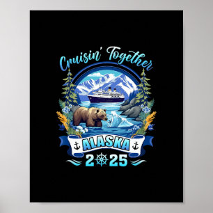 Affiche Croisière ensemble famille amis assortis Alaska Cr