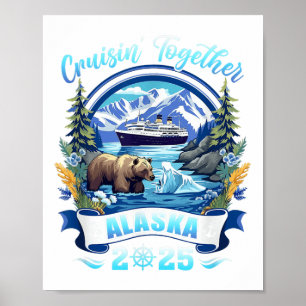 Affiche Croisière Ensemble Famille Associée Amis Alaska Cr