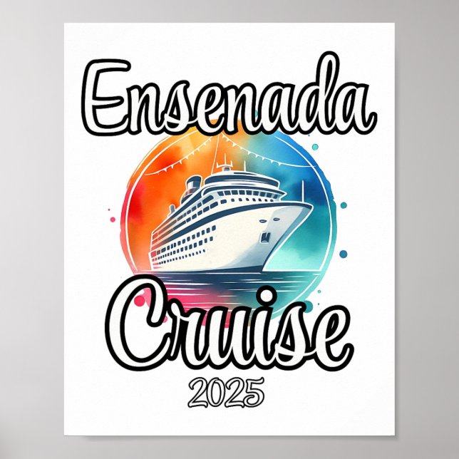 Affiche Croisière Ensenada 2025 Vacances Familiales Assort (Devant)