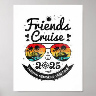 Affiche Croisière entre amis 2025 Vacances à la plage Croi