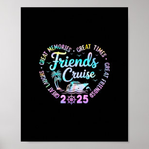 Affiche Croisière entre amis 2025 Voyage de groupe corresp