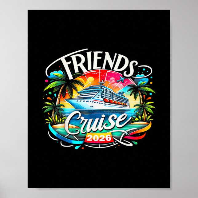 Affiche Croisière entre amis 2026 Équipage de croisière 20 (Devant)