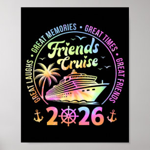 Affiche Croisière entre amis 2026 Voyage Vacances Croisièr