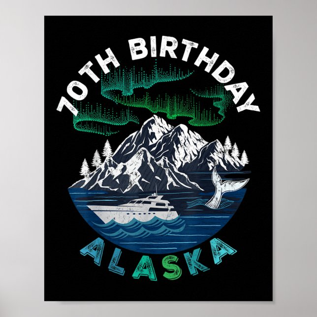 Affiche Croisière familiale Alaska North Lights pour 70e a (Devant)