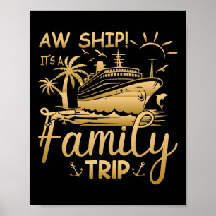 Affiche Croisière familiale assortie - Oh Bateau C'est Un 