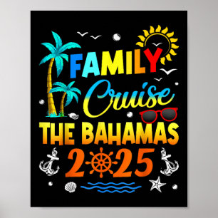 Affiche Croisière familiale aux Bahamas 2025 Été Vacances