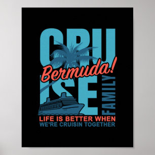 Affiche Croisière familiale aux Bermudes tenue de voyage e