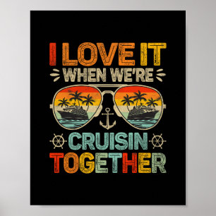 Affiche Croisière familiale en croisière J'adore quand on 