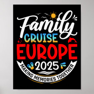 Affiche Croisière familiale en Europe 2025 Vacances famili