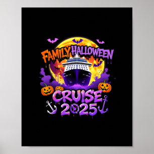 Affiche Croisière familiale Halloween 2025 Équipage assort